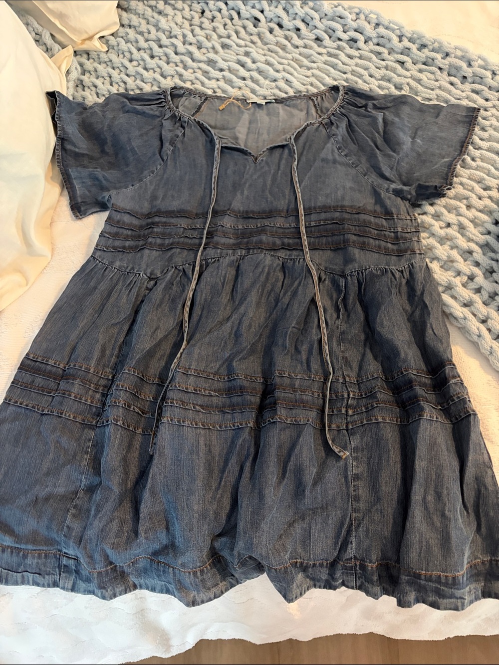 Easel Los Angeles chambray easy fit dress